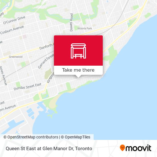 Queen St East at Glen Manor Dr map