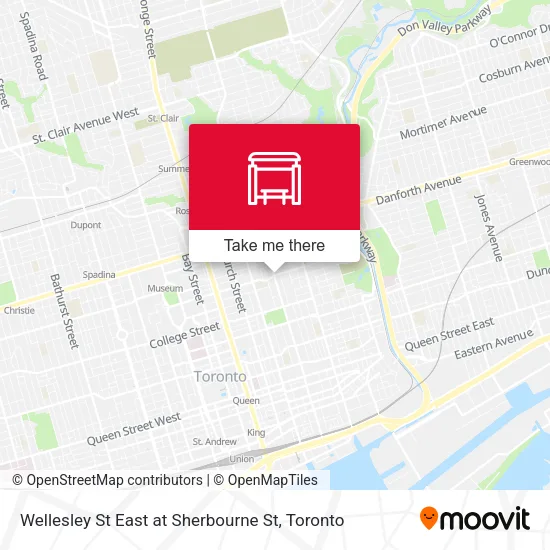 Wellesley St East at Sherbourne St map