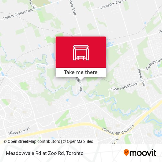 Meadowvale Rd at Zoo Rd map