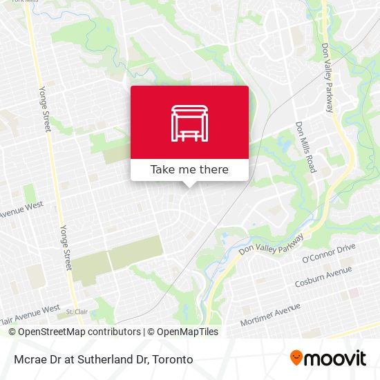 Mcrae Dr at Sutherland Dr map