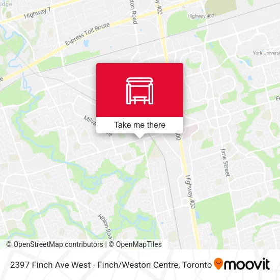 2397 Finch Ave West - Finch / Weston Centre map