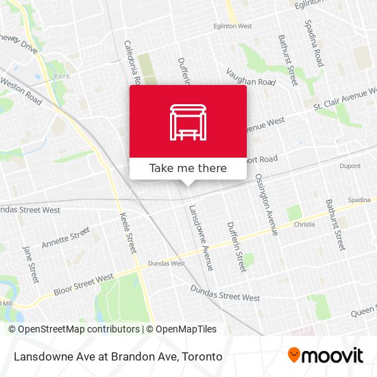 Lansdowne Ave at Brandon Ave map