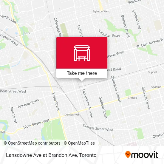 Lansdowne Ave at Brandon Ave map