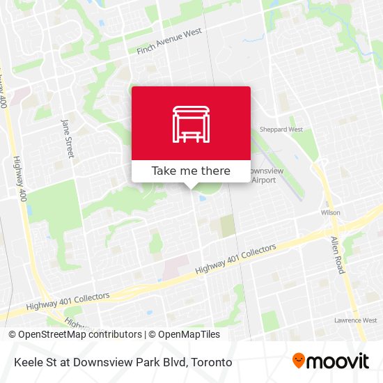 Keele St at Downsview Park Blvd map