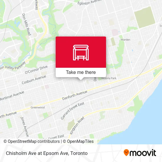 Chisholm Ave at Epsom Ave map