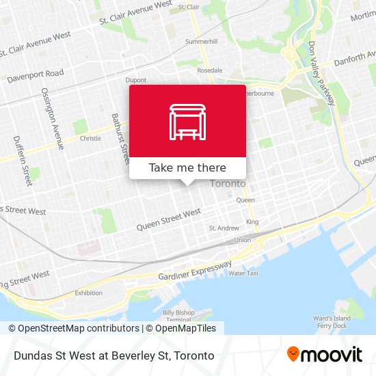 Dundas St West at Beverley St map