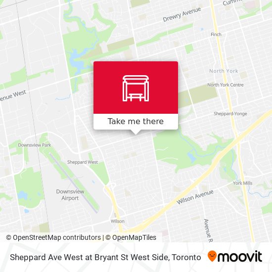 Sheppard Ave West at Bryant St West Side map