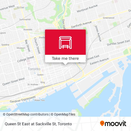 Queen St East at Sackville St plan