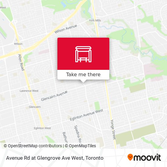 Avenue Rd at Glengrove Ave West plan