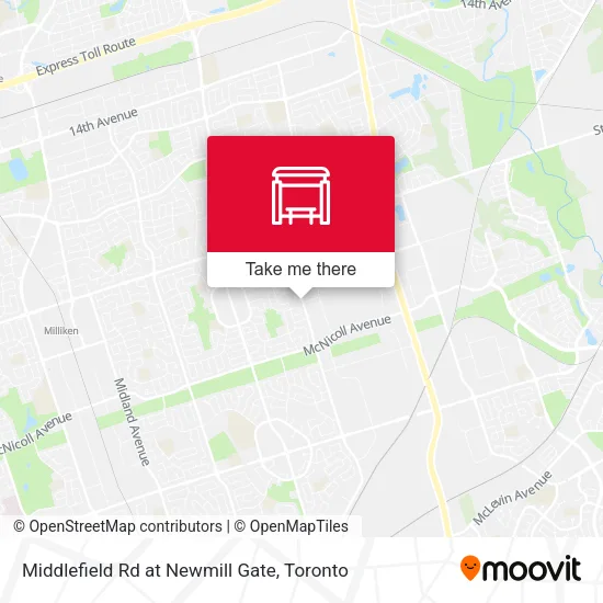 Middlefield Rd at Newmill Gate map