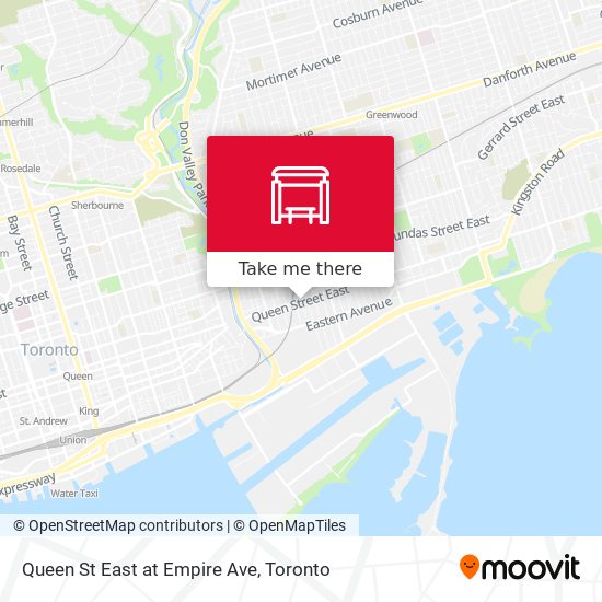 Queen St East at Empire Ave map