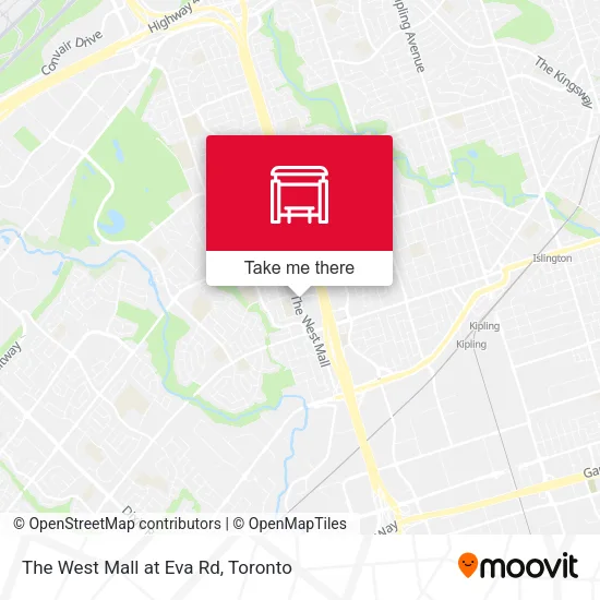 The West Mall at Eva Rd map