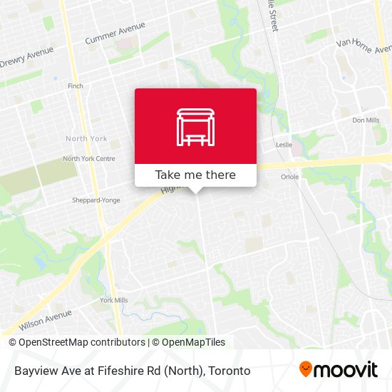 Bayview Ave at Fifeshire Rd (North) map