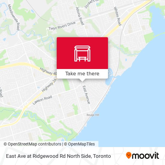 East Ave at Ridgewood Rd North Side map