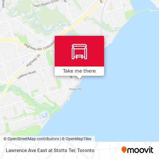 Lawrence Ave East at Stotts Ter map