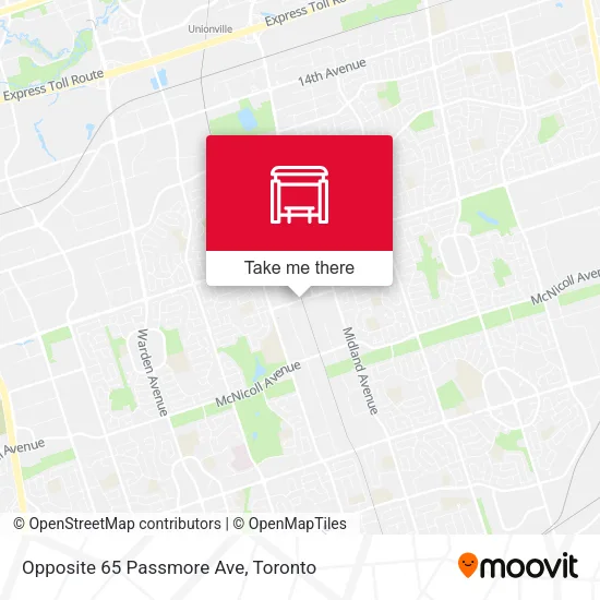 Opposite 65 Passmore Ave map