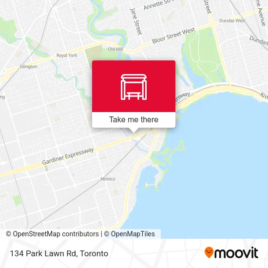 134 Park Lawn Rd map