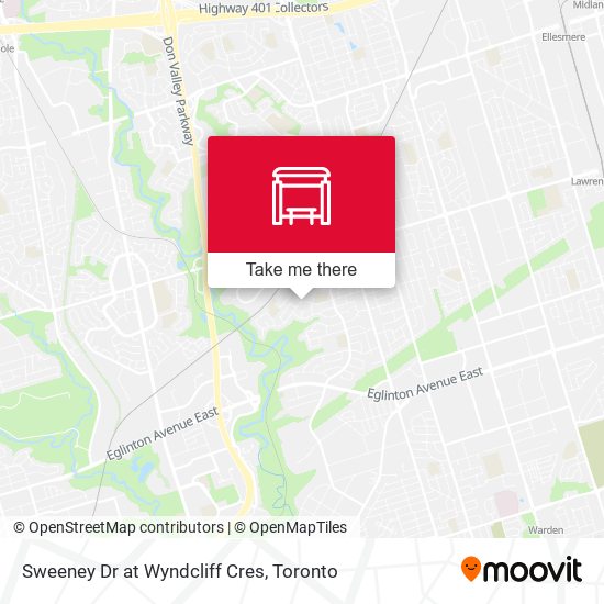 Sweeney Dr at Wyndcliff Cres map