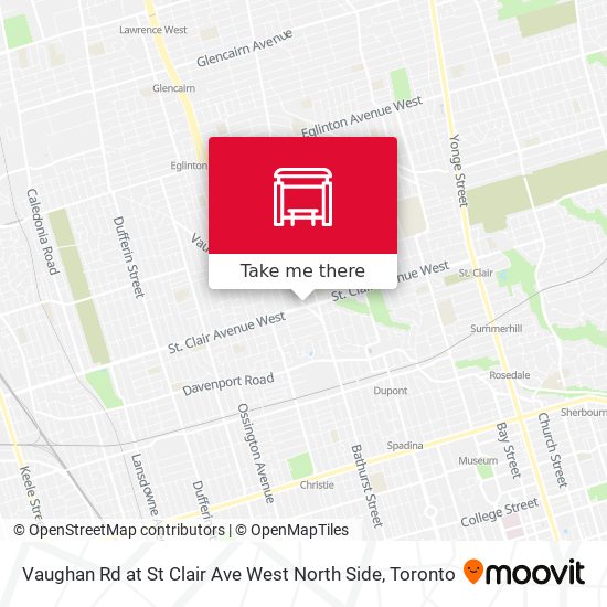 Vaughan Rd at St Clair Ave West North Side map