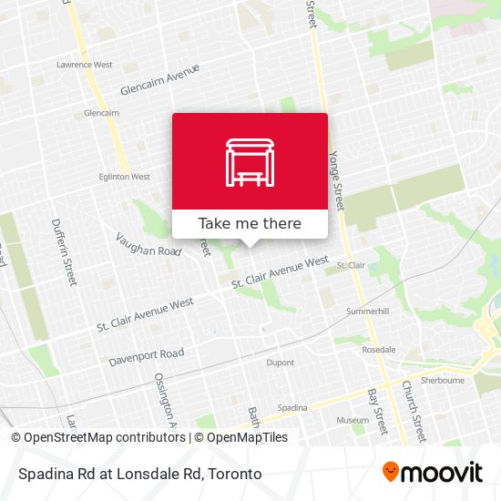 Spadina Rd at Lonsdale Rd plan