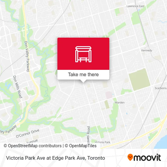 Victoria Park Ave at Edge Park Ave map