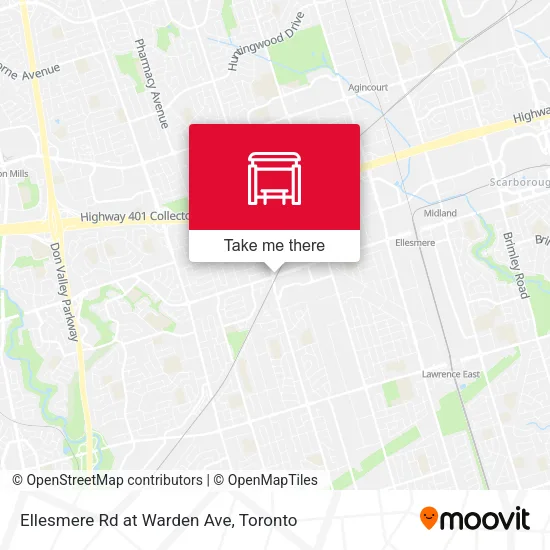 Ellesmere Rd at Warden Ave map