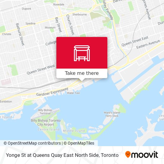 Yonge St at Queens Quay East North Side map