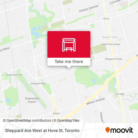 Sheppard Ave West at Hove St map