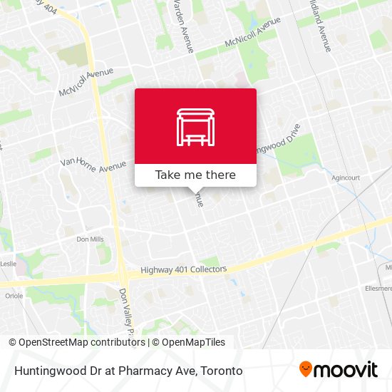 Huntingwood Dr at Pharmacy Ave map