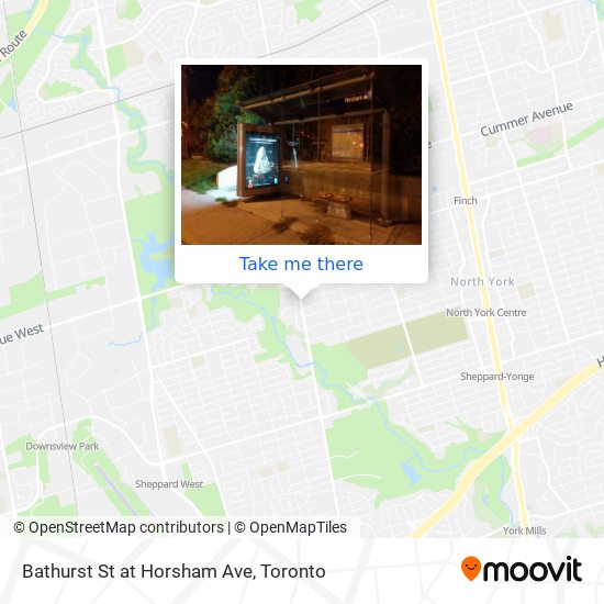Bathurst St at Horsham Ave map