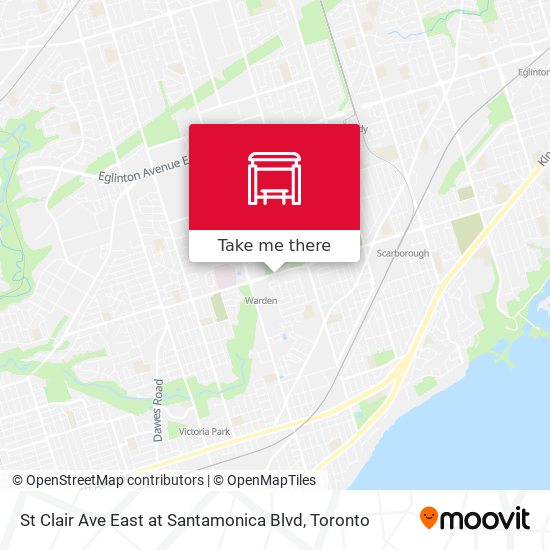 St Clair Ave East at Santamonica Blvd map