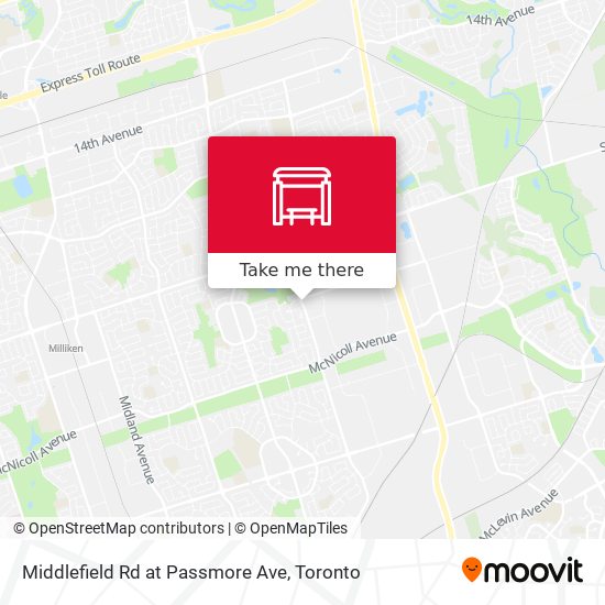 Middlefield Rd at Passmore Ave map