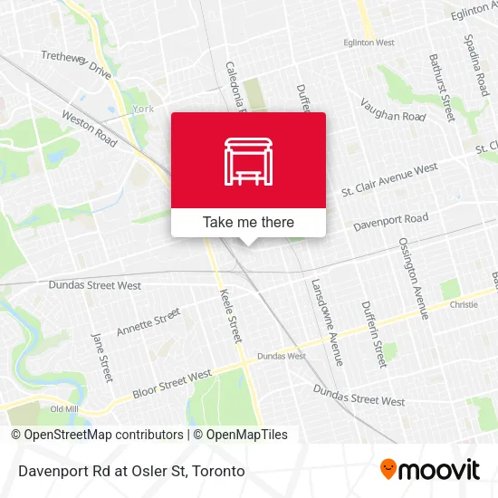 Davenport Rd at Osler St map