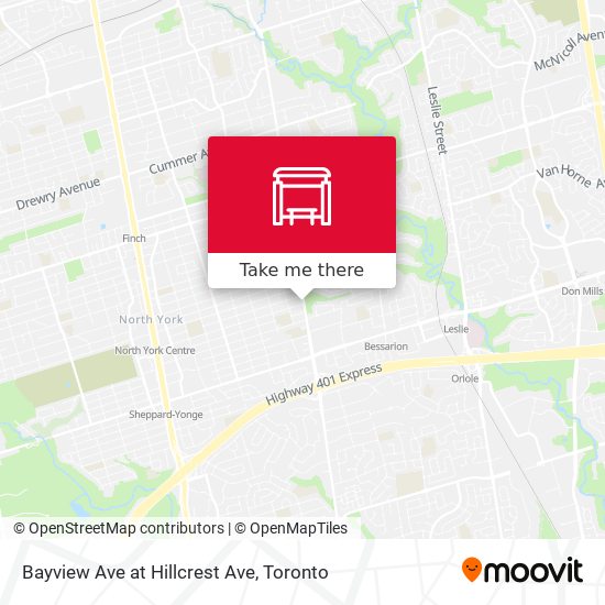Bayview Ave at Hillcrest Ave map