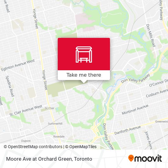 Moore Ave at Orchard Green map