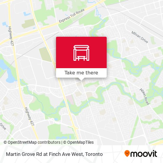 Martin Grove Rd at Finch Ave West map