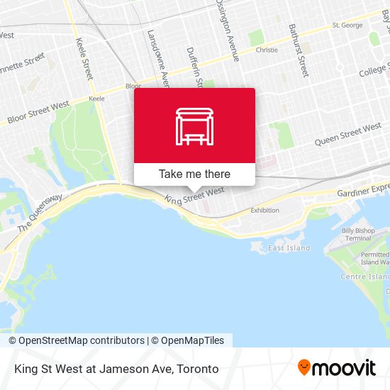 King St West at Jameson Ave map