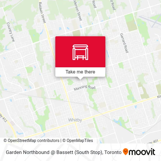 Garden Northbound @ Bassett (South Stop) map