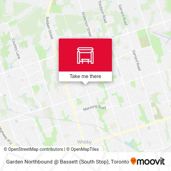 Garden Northbound @ Bassett (South Stop) map