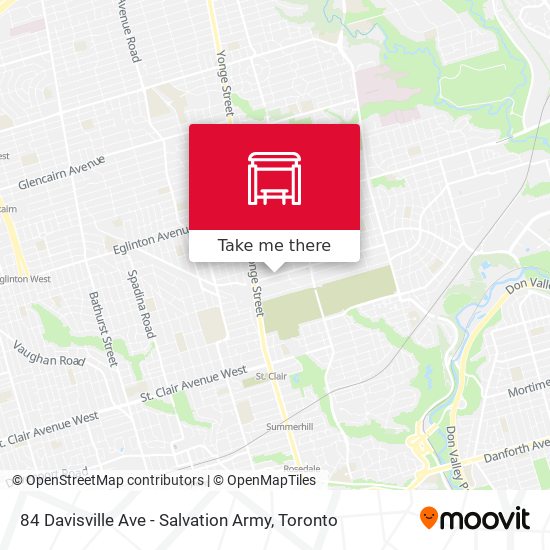 84 Davisville Ave - Salvation Army map