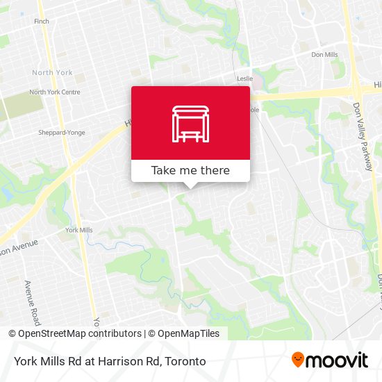 York Mills Rd at Harrison Rd map