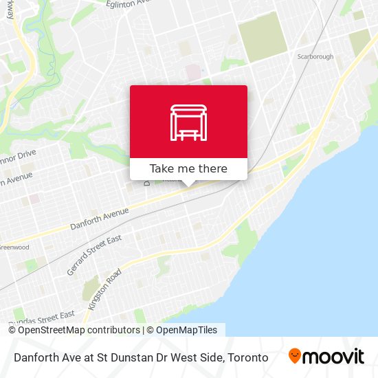 Danforth Ave at St Dunstan Dr West Side map