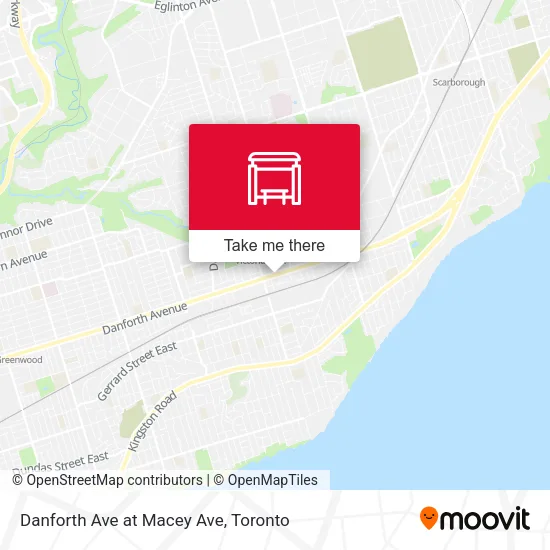 Danforth Ave at Macey Ave map