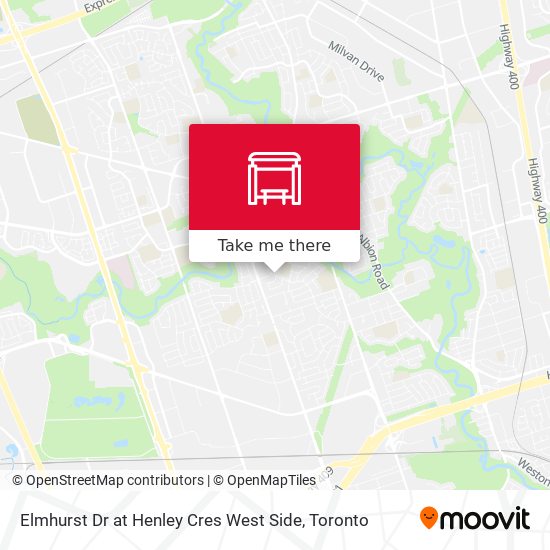 Elmhurst Dr at Henley Cres West Side map