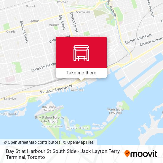 Bay St at Harbour St South Side - Jack Layton Ferry Terminal map