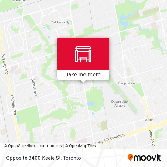 Opposite 3400 Keele St map