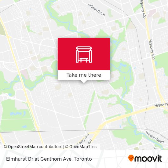 Elmhurst Dr at Genthorn Ave map