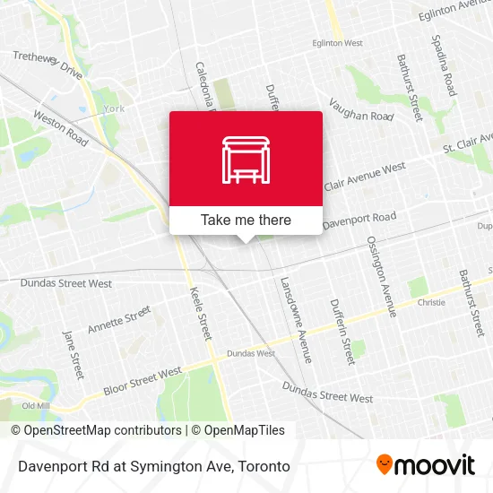 Davenport Rd at Symington Ave map