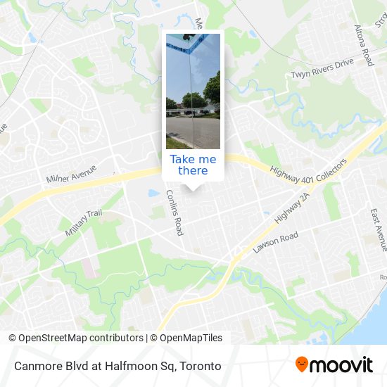 Canmore Blvd at Halfmoon Sq map