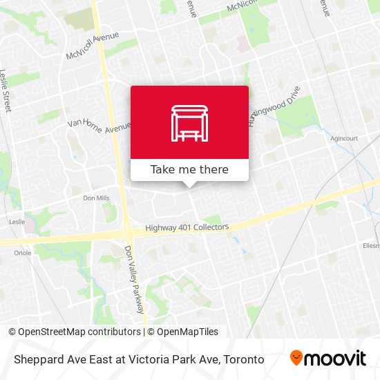 Sheppard Ave East at Victoria Park Ave map